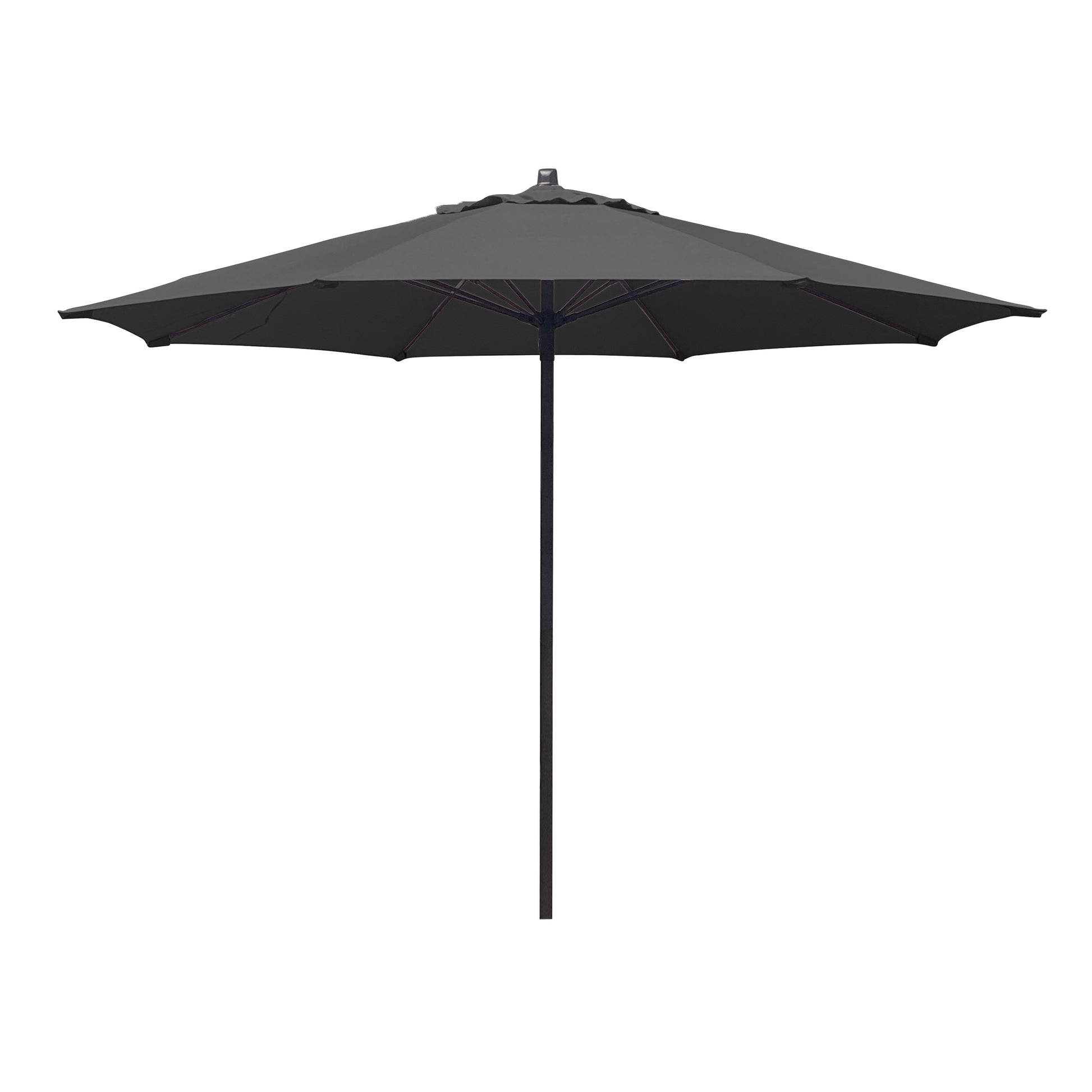 Sombrilla Modena redonda 3m color negro con tela Obravia y estructura de aluminio – Sombrillas México