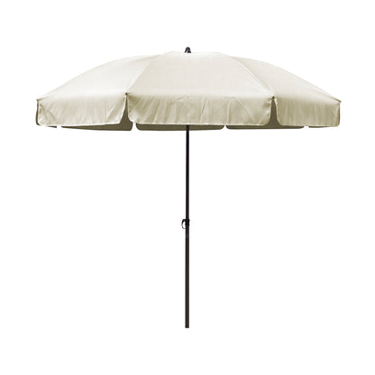 Sombrilla Sicilia color vainilla de poliéster 3m para jardín, terraza y restaurante