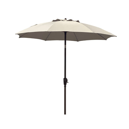 Sombrilla Toscana color vainilla de poliéster 3m para jardín, terraza y restaurante