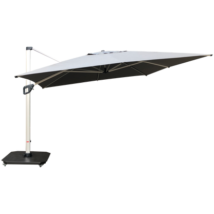 Sombrilla Venecia gris cuadrada 4x4m de aluminio con tela acrílica – Sombrillas México